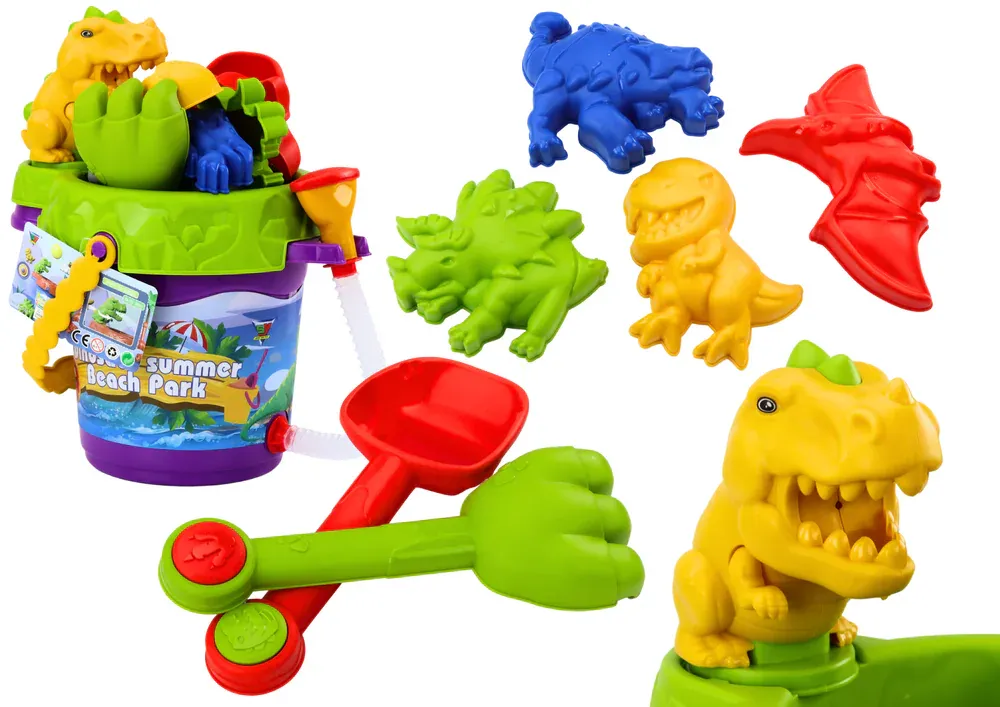 Set kanti za pijesak s kantom za zalijevanje za tuširanje i set kalupa za dinosaure - Pribislavec