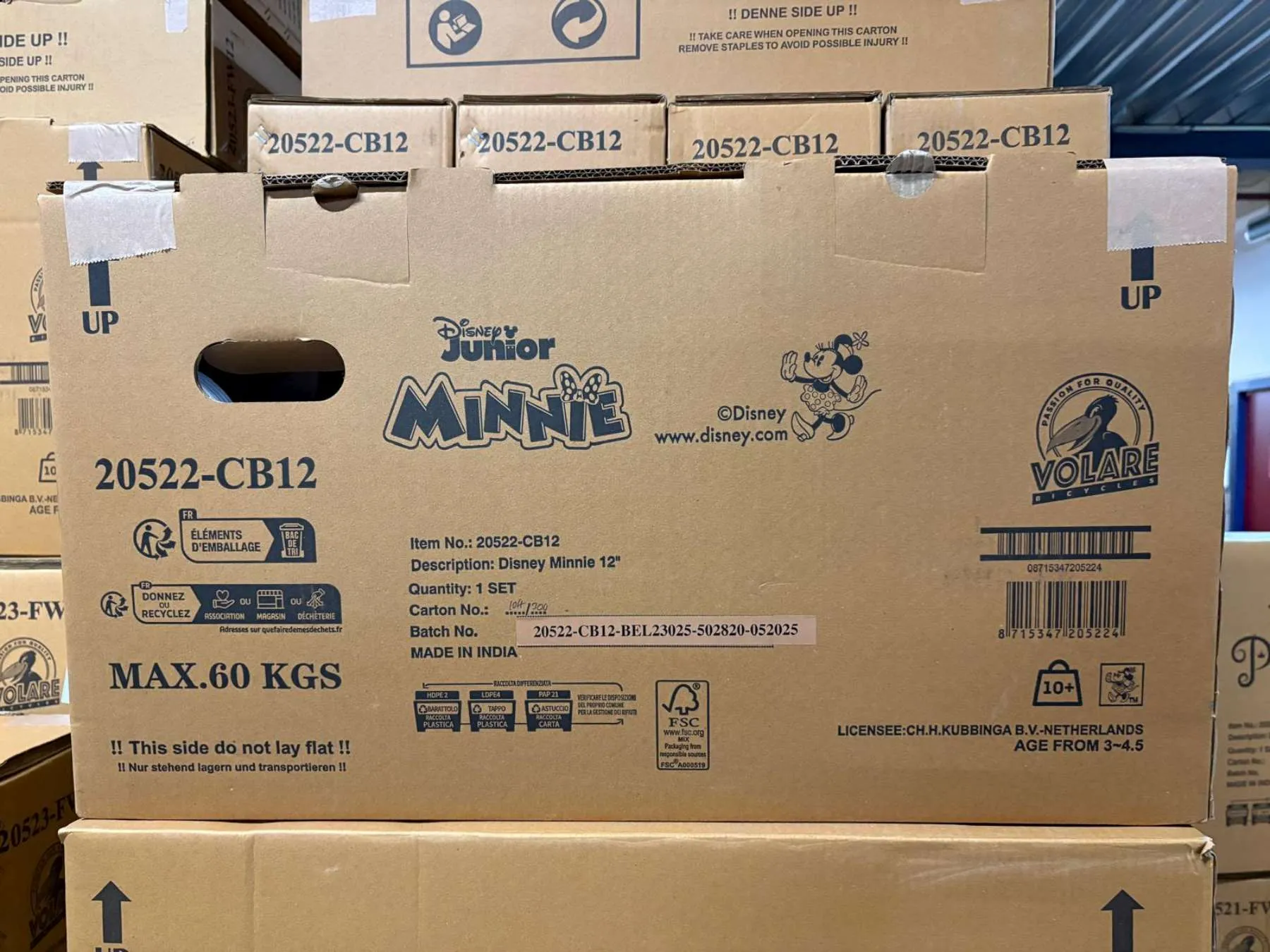 volare dječji bicikl disney minnie 12″ ružičaste boje - slika 14