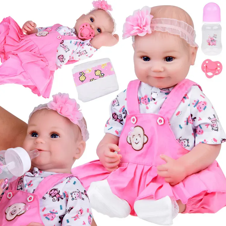 baby doll lutka u ružičastoj jakni s trakom - slika 2