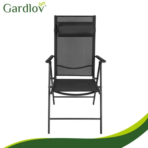 gardlov gardlov crna sklopiva vrtna stolica, 2 komada - slika 9