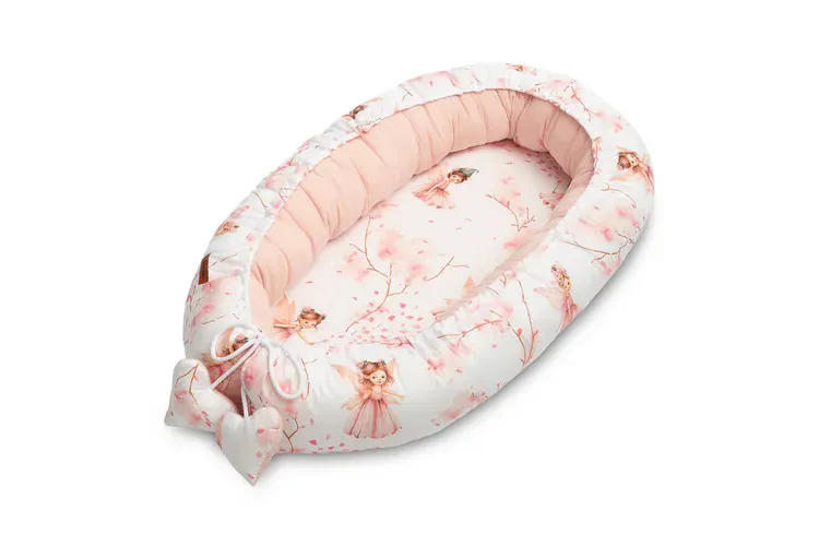 sensillo gnijezdo za bebu muslin - roza - slika 2