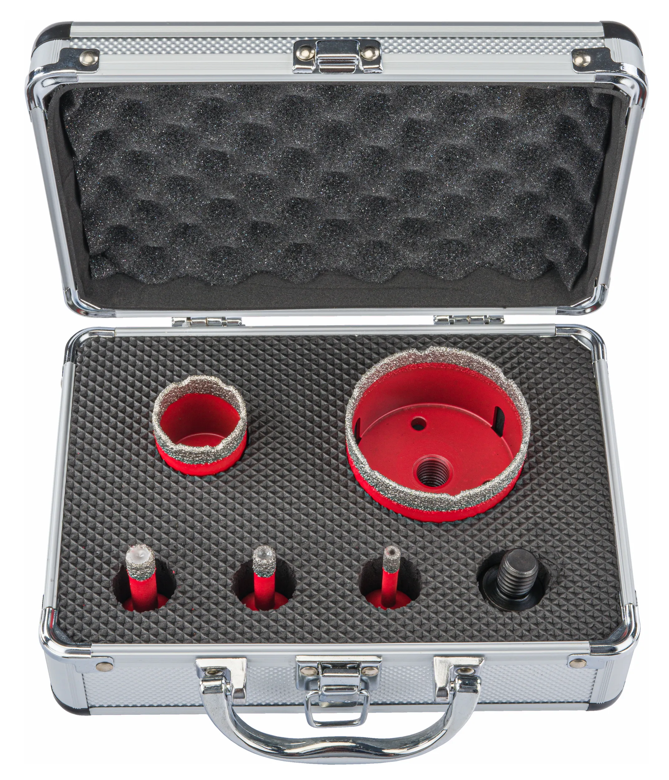 set od 5 dijamantnih kruna za bušilicu 6–68 mm + adapter hex m14 – rtzod0045 - slika 3