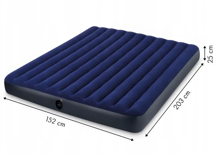 intex madrac na napuhavanje s klipnom pumpom 203 x 152cm plavi - slika 6
