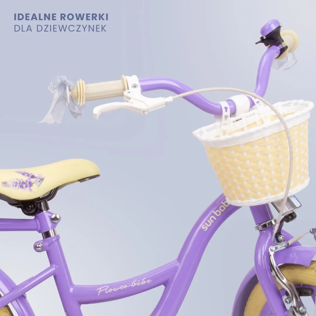 dječji bicikl guralica flower 16" - lavanda - slika 3