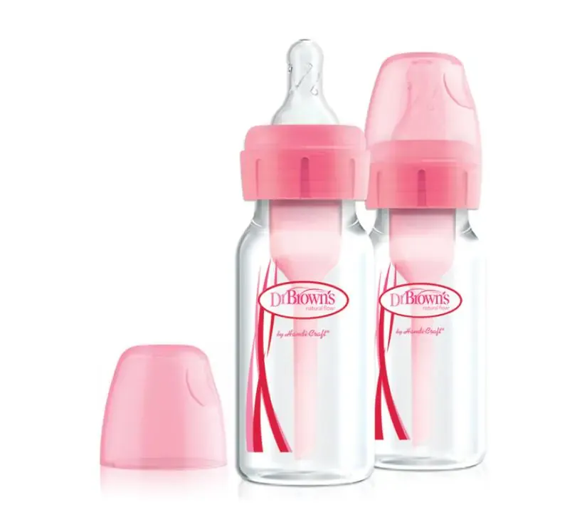 dr. brown's natural flow® options+™ bočica uskog grla, 120 ml, pink, 2 kom - slika 2