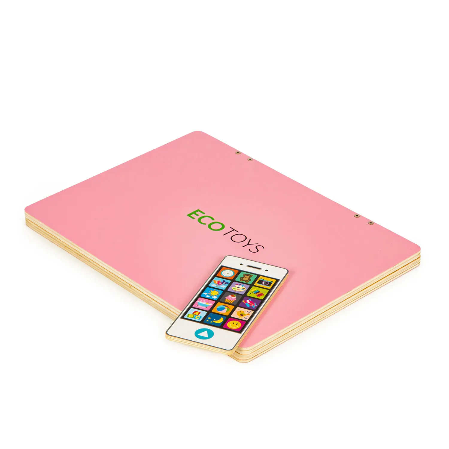 ecotoys edukativni laptop za crtanje 2u1 sa 78 magneta rozi - slika 2