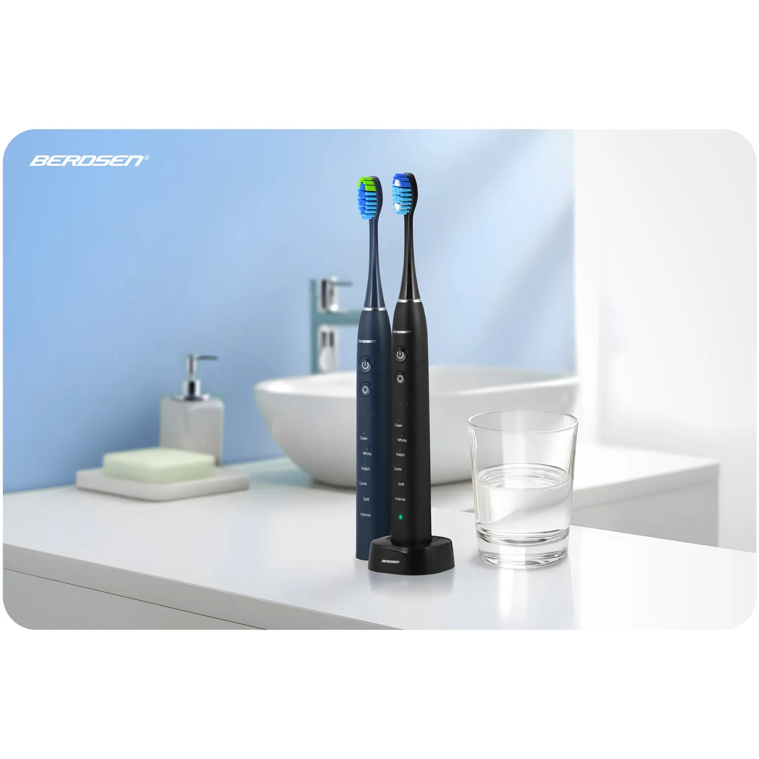 berdsen galaxy duo sonic četkica za zube, set od 2 komada - slika 3