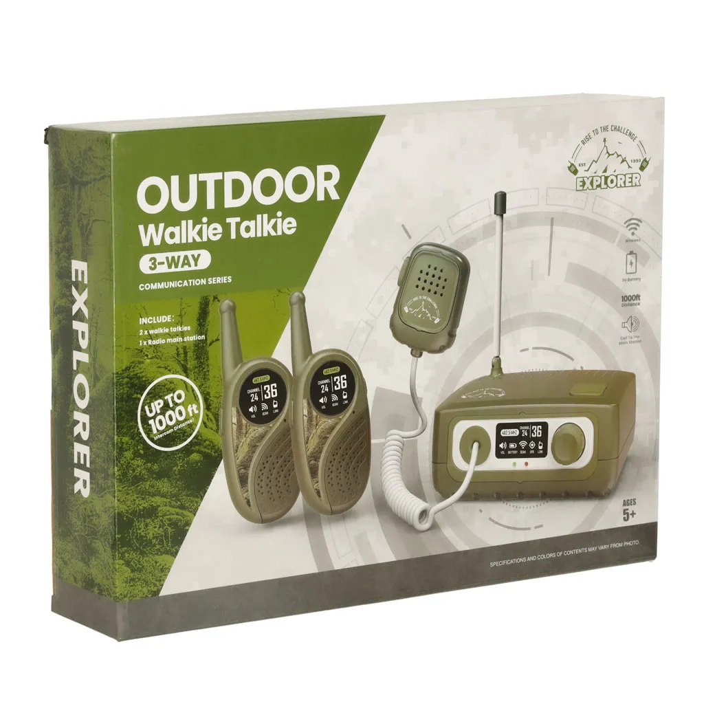 walkie talkie set s pbx-om za djecu kaki boje - slika 10