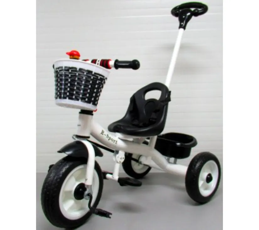 tricikl t8 bijeli i crni eva kotači push bike - slika 8