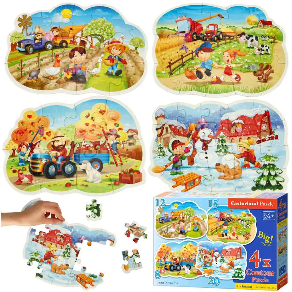 castorland puzzle 4u1 godišnja doba - slika 2