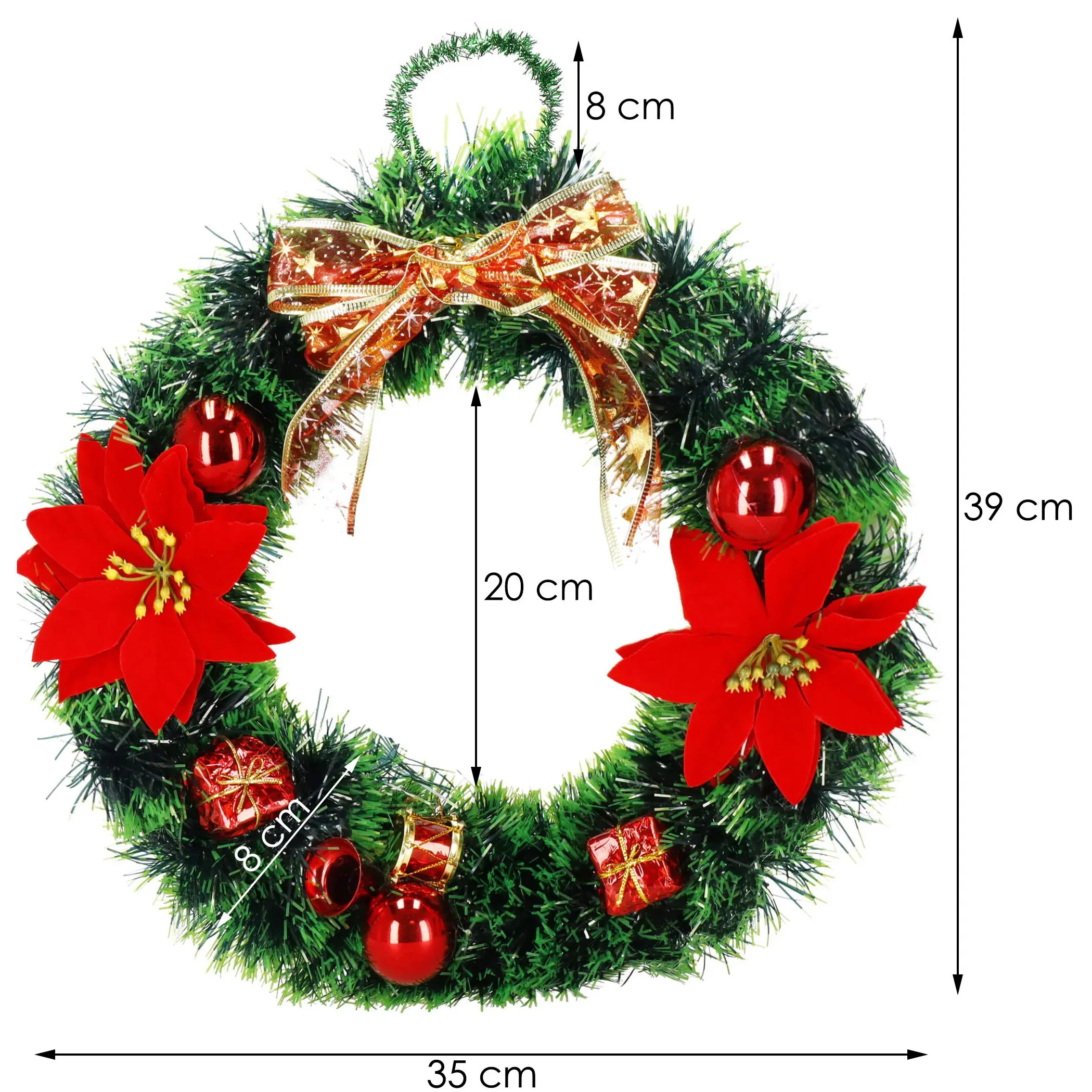 božićni ukras “vijenac” – promjer 30 cm - slika 2
