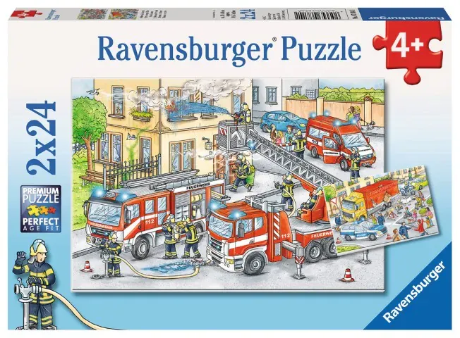 ravensburger puzzle nesreća u gradu 2x24kom - slika 1