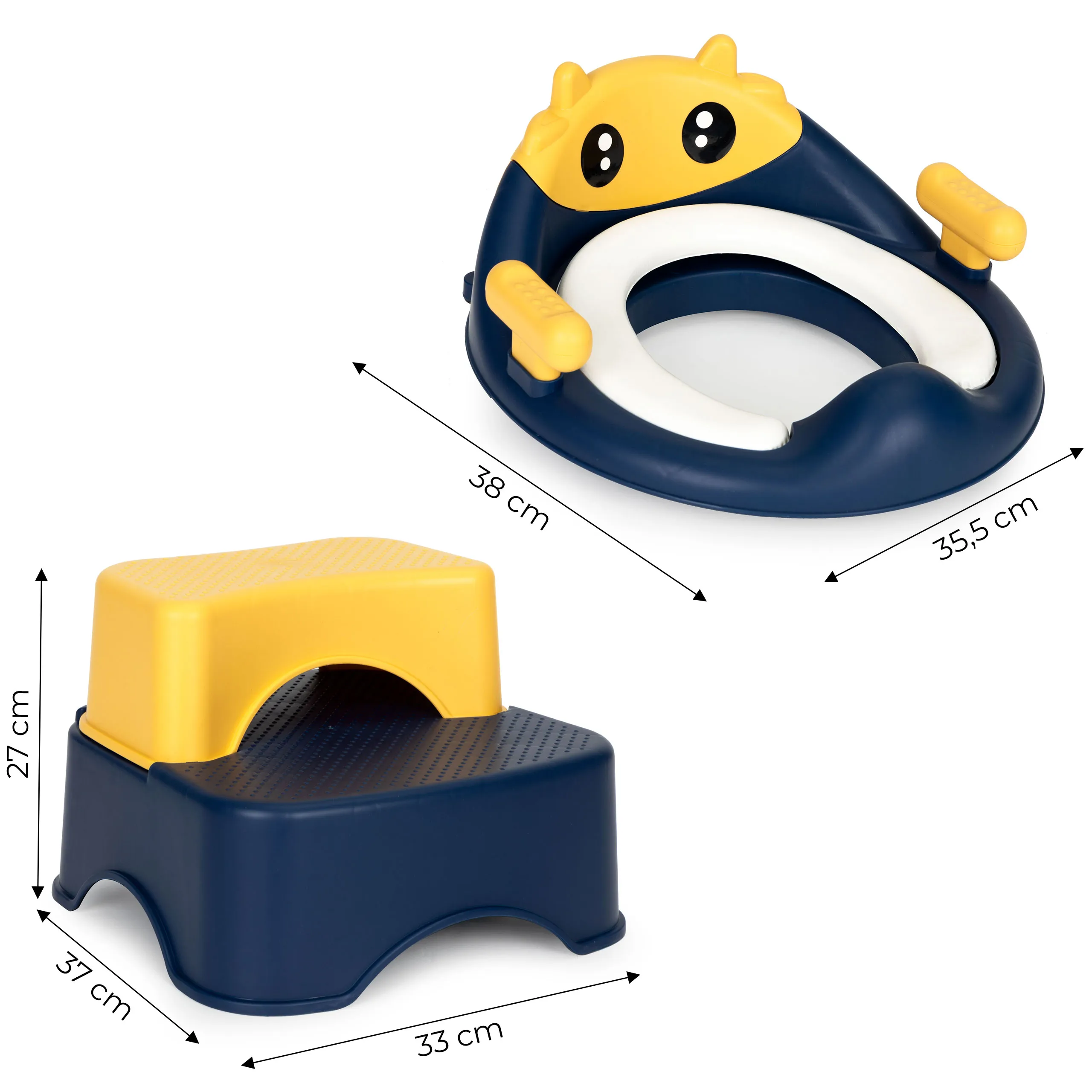 ecotoys stepenice za wc za djecu plavo-žute - slika 8