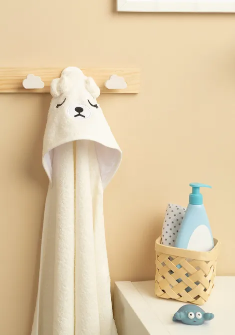 bathfriends ručnik za djecu 100x100 medo bijeli - slika 5