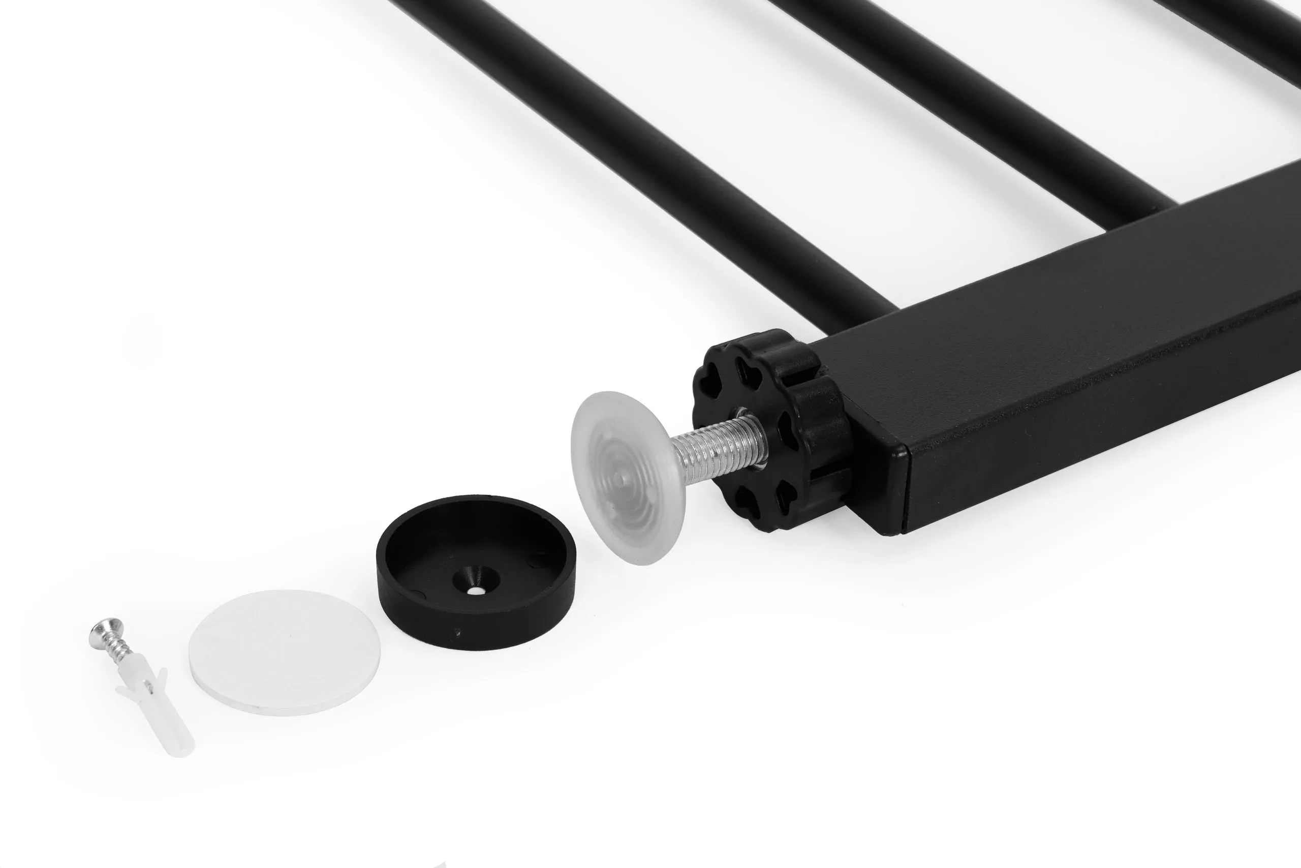 sigurnosna ograda, 74-100 cm, za stepenice i vrata, metal i drvo, dodatni paneli, ecotoys - slika 7