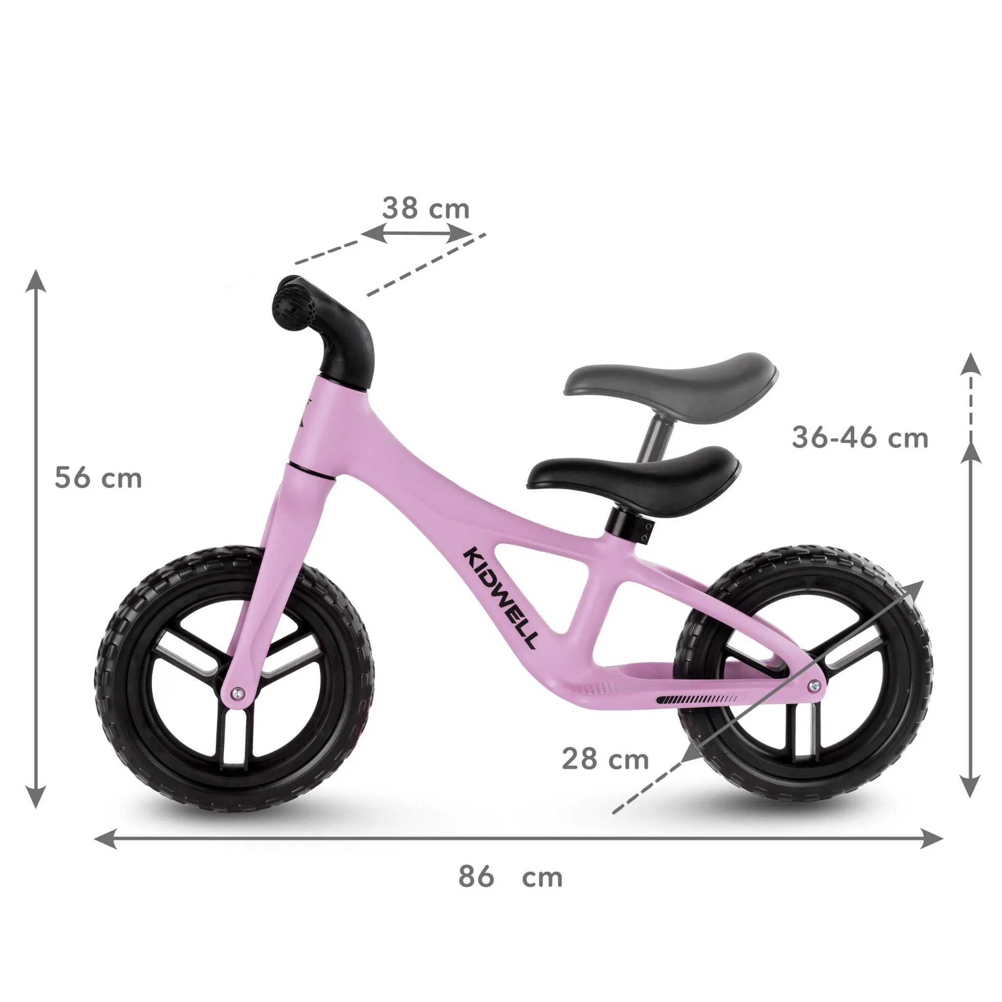 kidwell jogo dječji bicikl bez pedala, rozi - slika 5