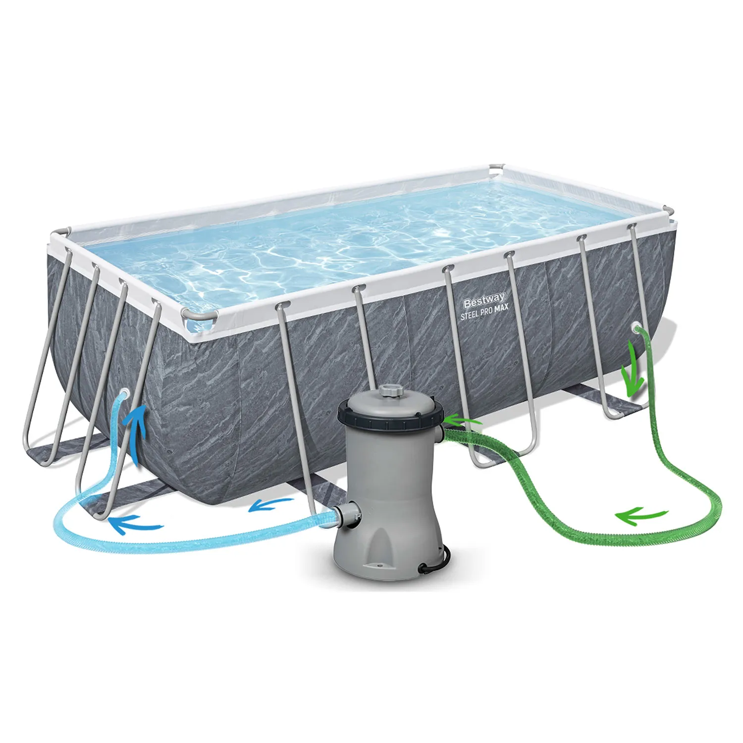 bestway okvirni vrtni bazen 412 × 201 × 122 cm – set 11u1, model 56722 - slika 6
