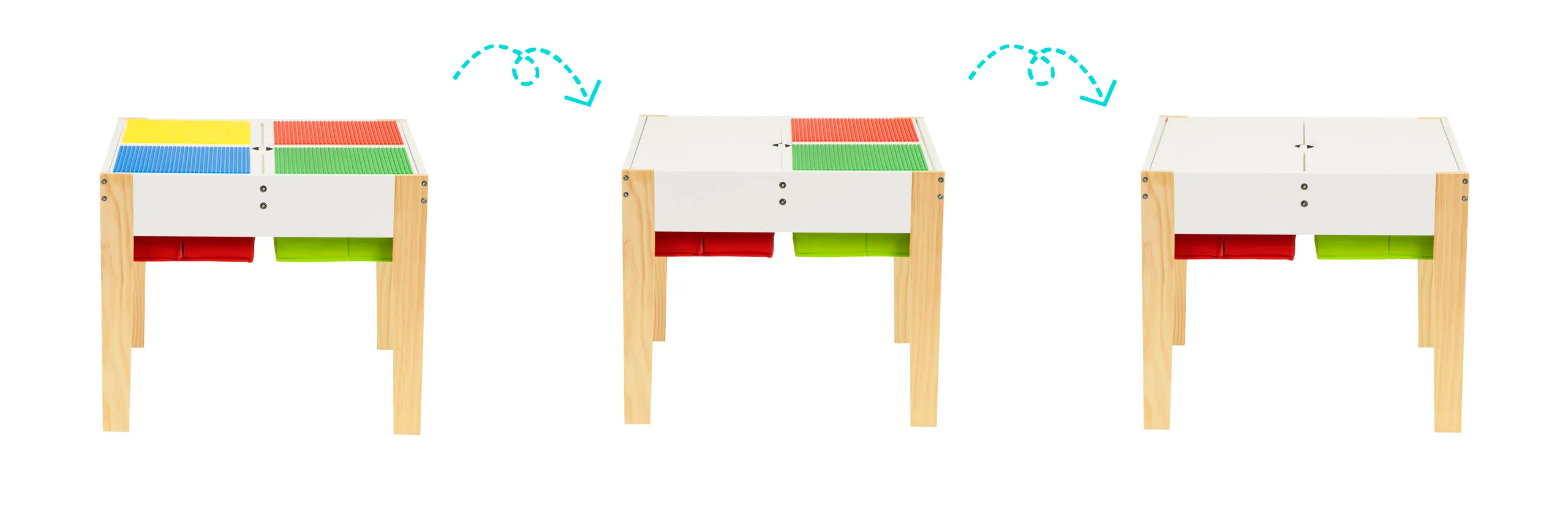 ecotoys drveni dječji set namještaja: stol + 2 stolice - slika 8