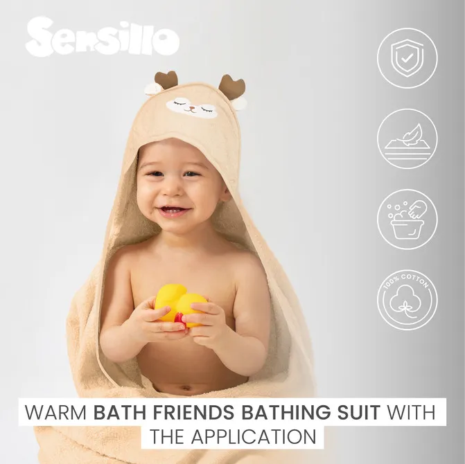 bathfriends ručnik za djecu 100x100 pas plava - slika 7