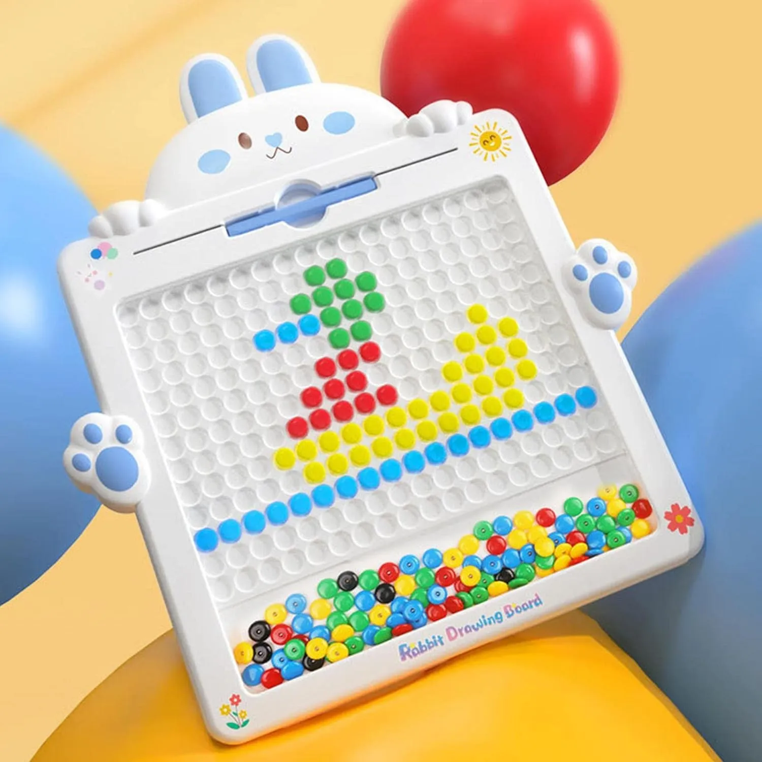 woopie magnetna ploča montessori magpad - bijeli zeko - slika 8