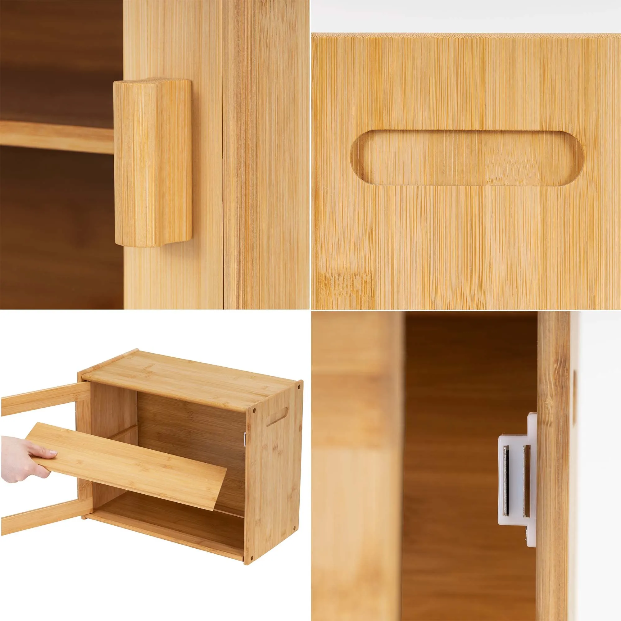 posuda za kruh 40 x 31 x 20 cm bambus, prozirni akril - slika 12