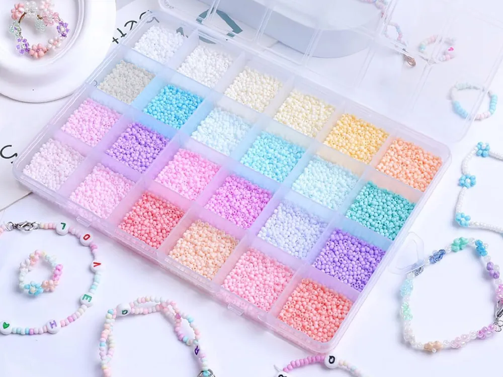 set pastelnih perli za narukvice prijateljstva, 24 boje - slika 7