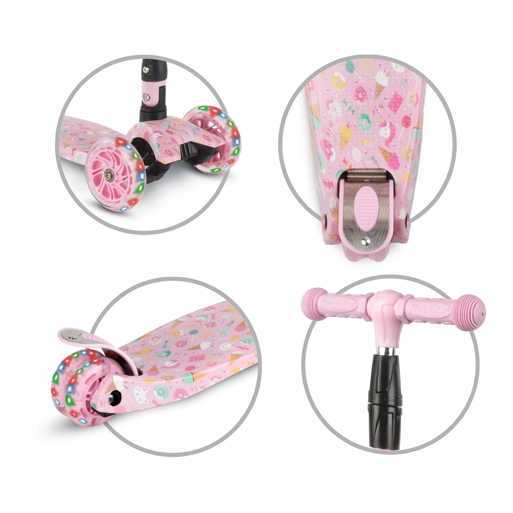 kidwell vento candy romobil s led kotačima - slika 4