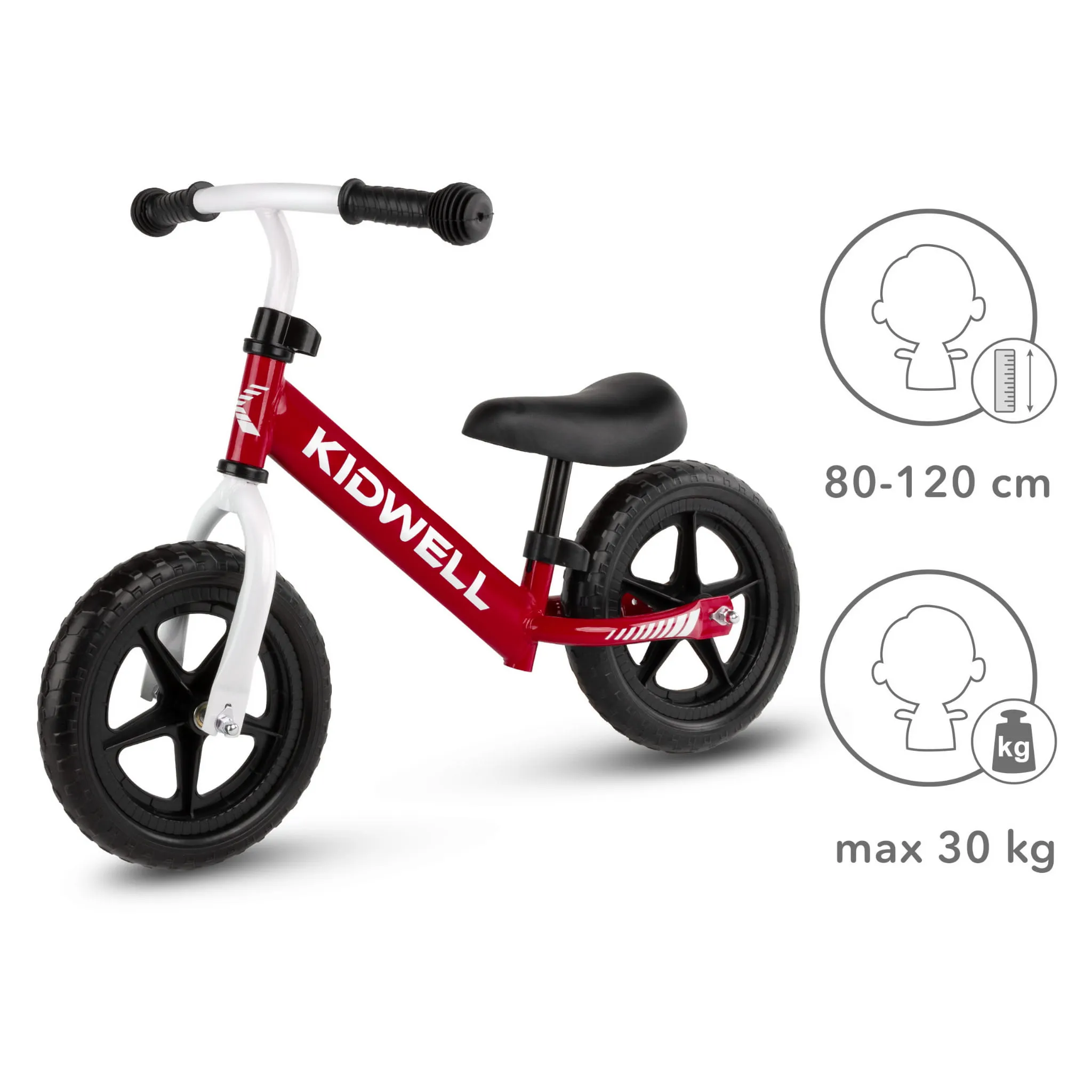 kidwell rebel dječji bicikl bez pedala, crveni - slika 7