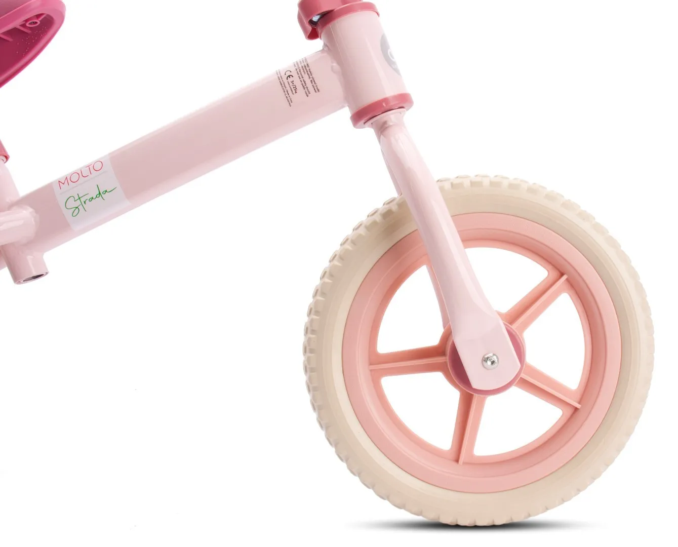 dječji bicikl bez pedala strada baby rozi 12" - slika 6