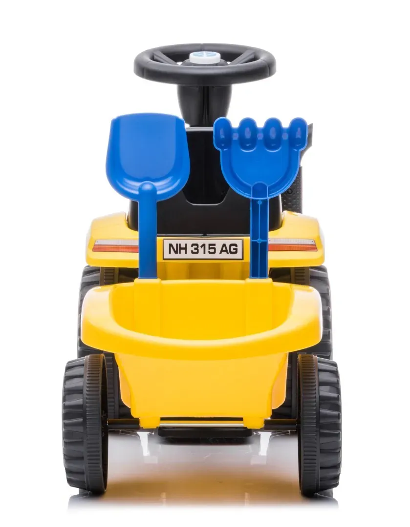 dječji traktor guralica s prikolicom new holland žuti - slika 6