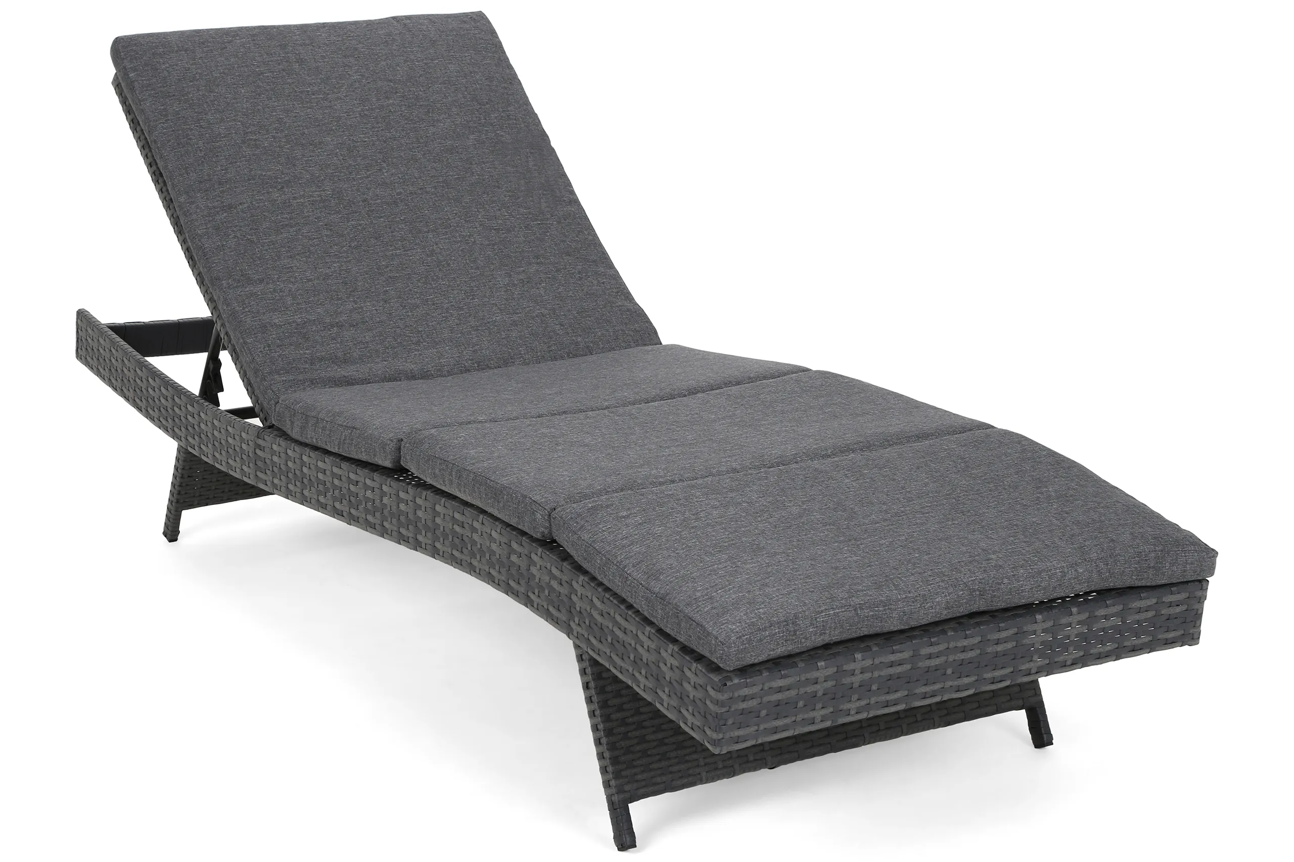 set vrtnih ležaljki od tehnoratana bora bora grey / grey melange sa stolom - slika 4