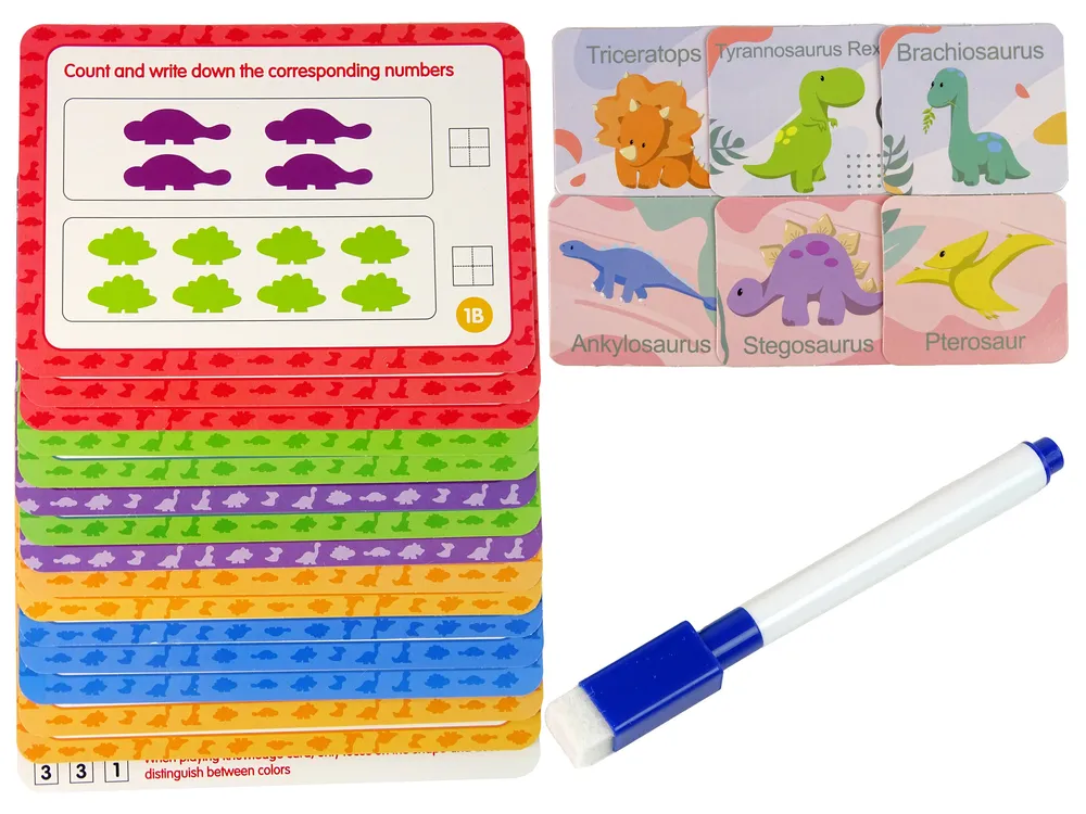 edukativni šareni dinosauri za razvrstavanje i učenje brojanja 72 komada - slika 3
