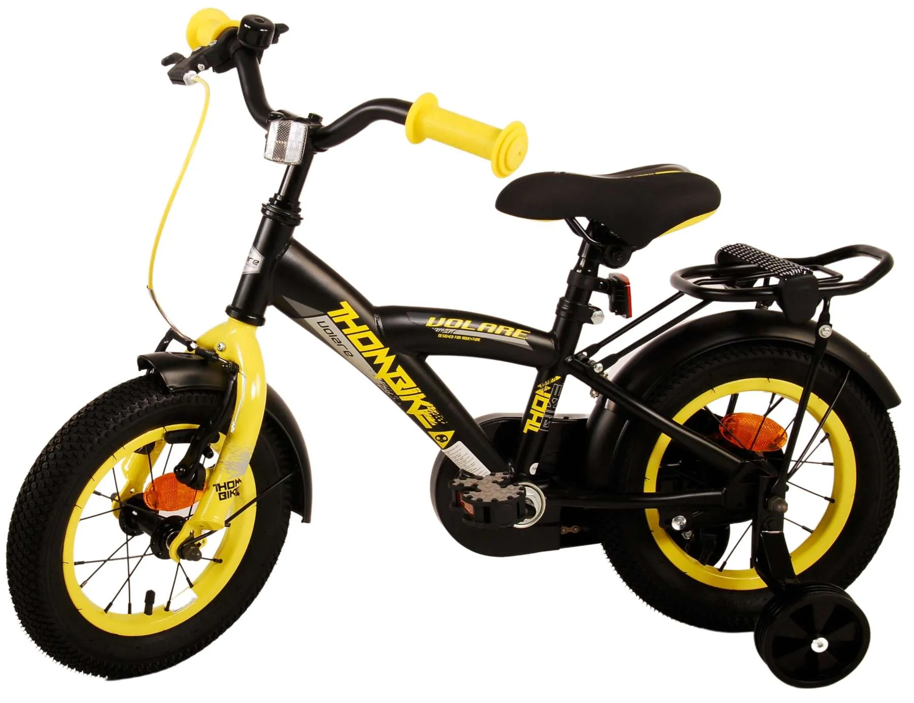 volare dječji bicikl thombike 12" crno-žuti - slika 14