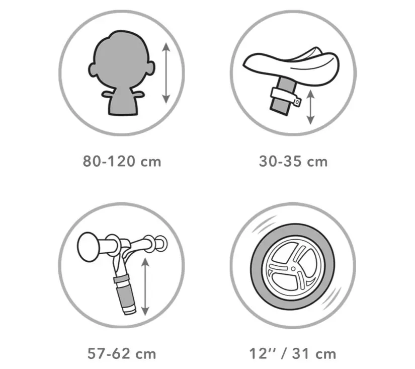 dječji bicikl bez pedala 12" rebel rozi - slika 4