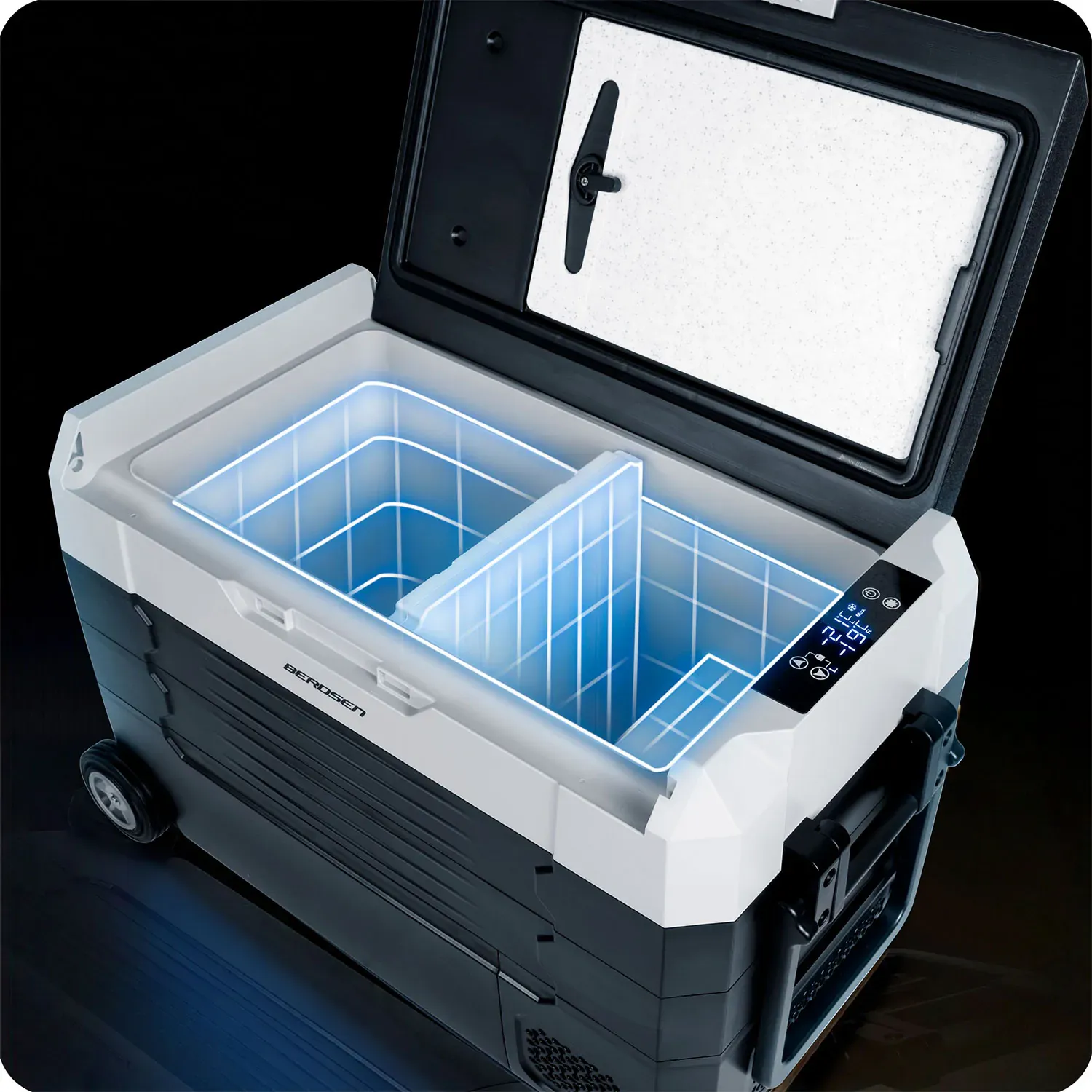icemax 400 berdsen kompresorski putni hladnjak od 40 litara - crno-sivi - slika 3