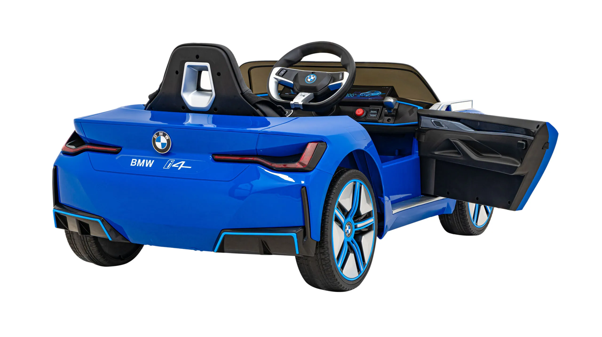 bmw i4, auto na akumulator, plavi - slika 8