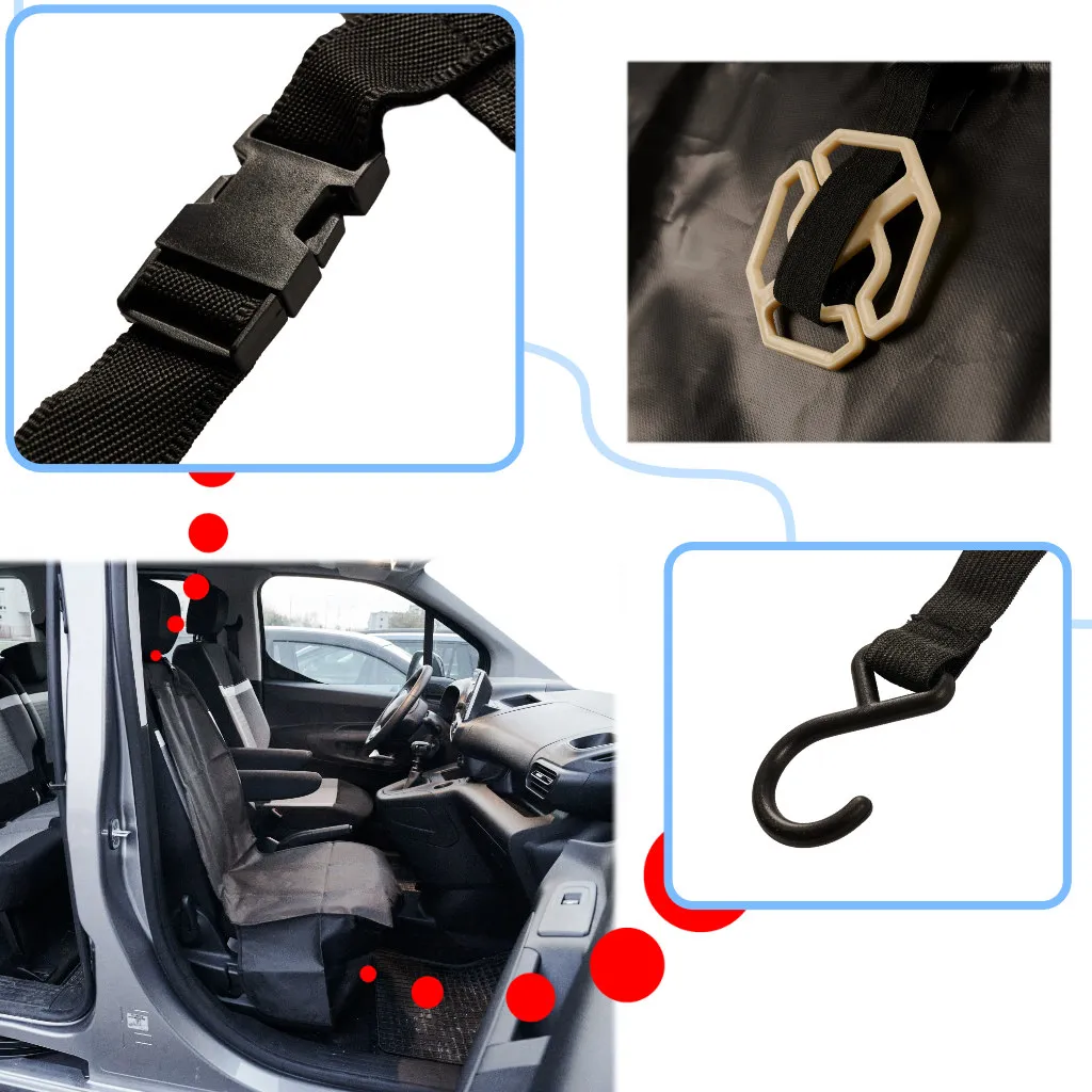 univerzalna zaštitna prostirka za auto za pse crna - slika 8