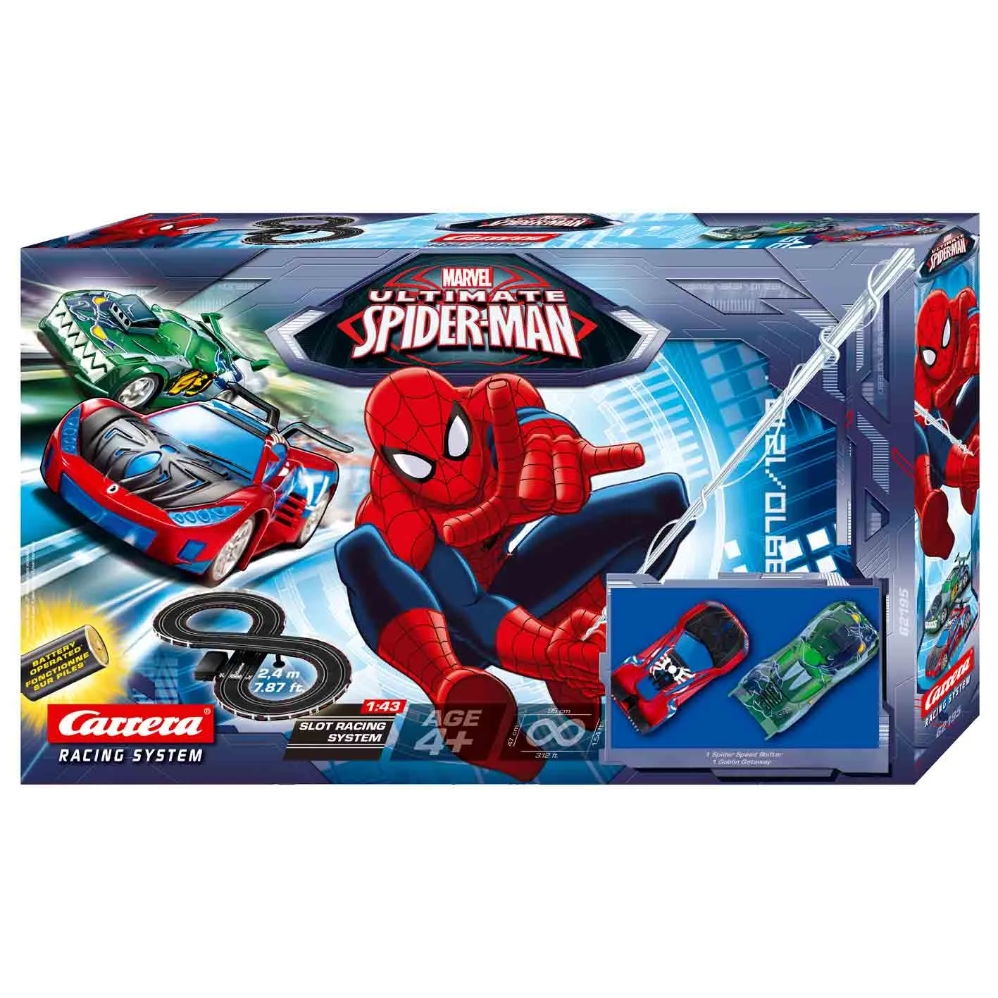 carrera go trkača staza 20062195 spiderman 2,4m - slika 3