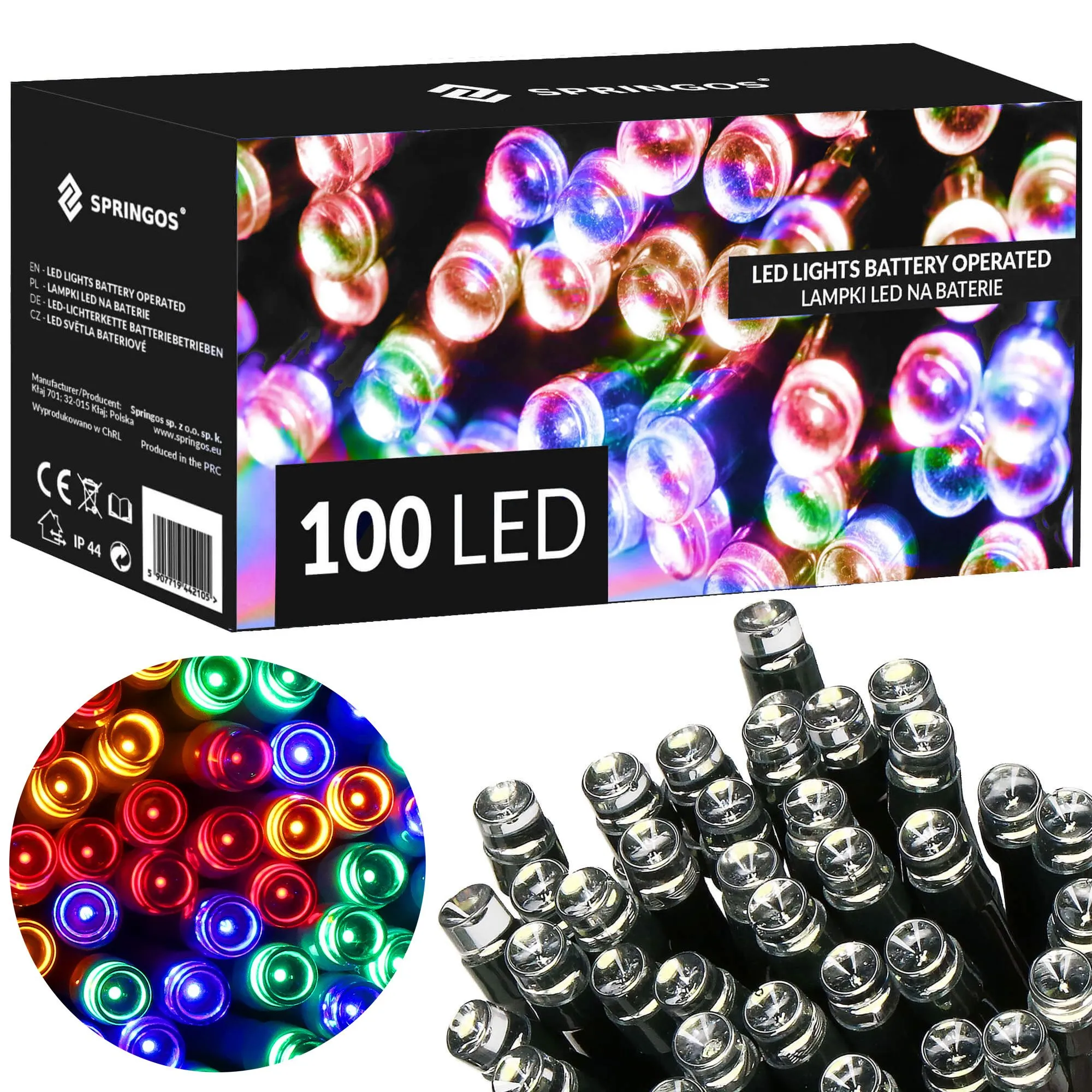 led lampice na baterije – 100 lampica, višebojna - slika 8