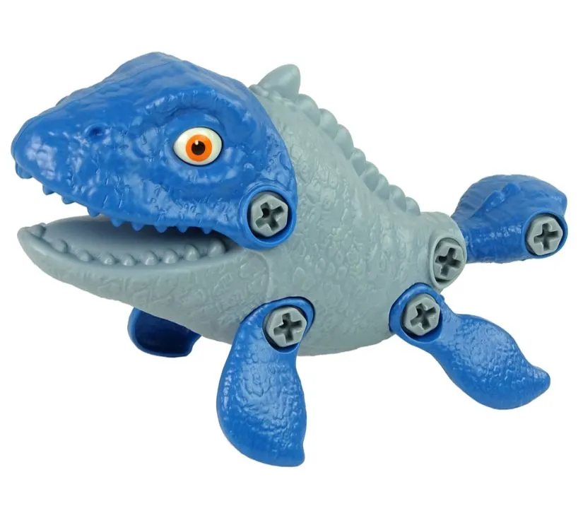 set dinosaur mosasaur s jajetom i dodacima plavi - slika 3