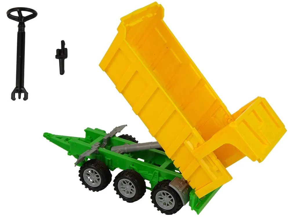 traktor s prikolicom crveno - žuti 50cm - slika 6