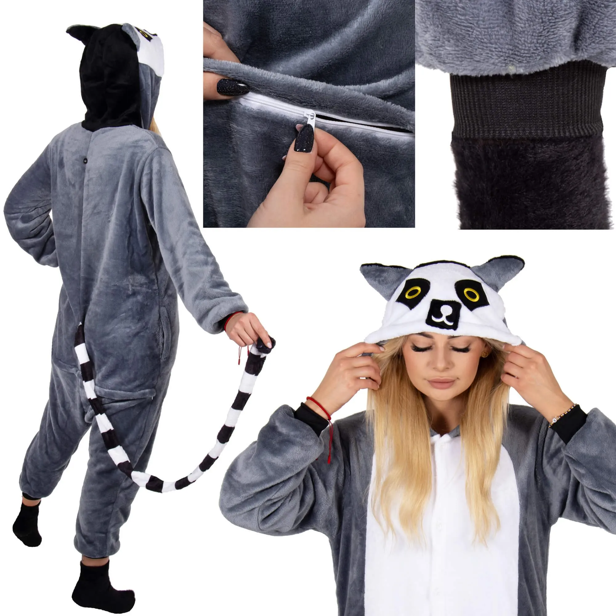 kigurumi pidžama lemur - slika 4