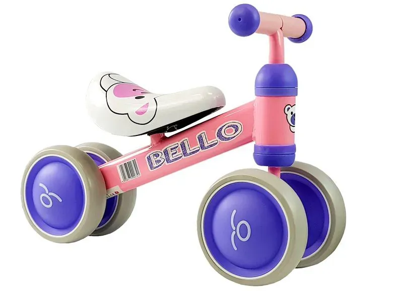 dječji bicikl na 4 kotača bello rozo/ljubičasti - slika 2