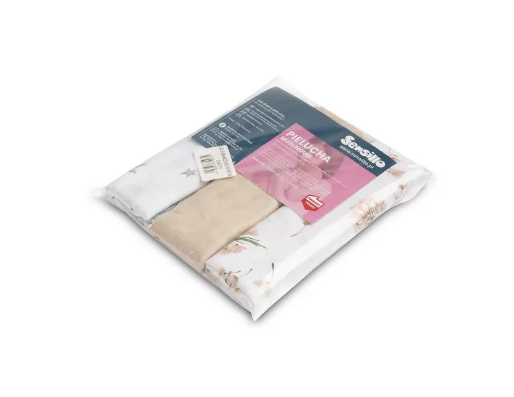 muslin pelene 3 kom sivi/bež medvjed - slika 5
