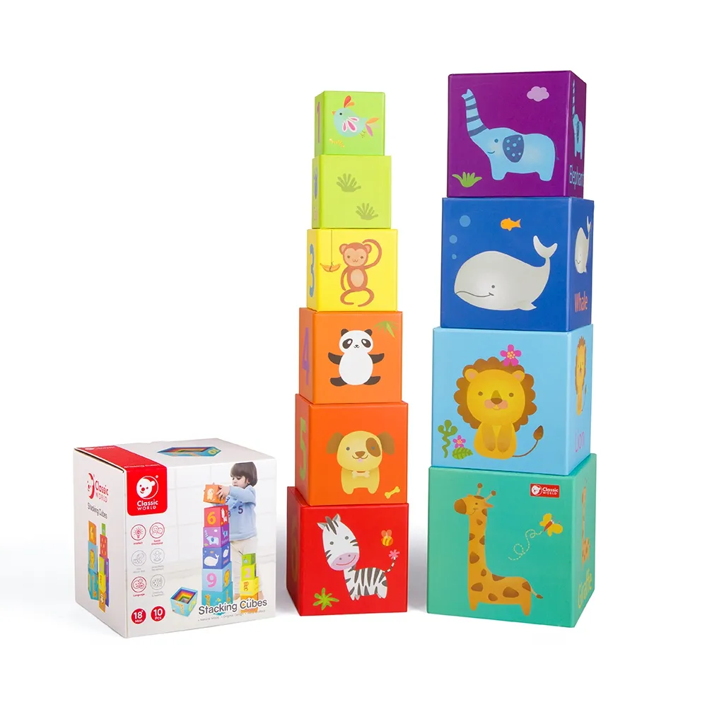 classic world magic box blocks puzzle tower edukativna igračka - slika 9