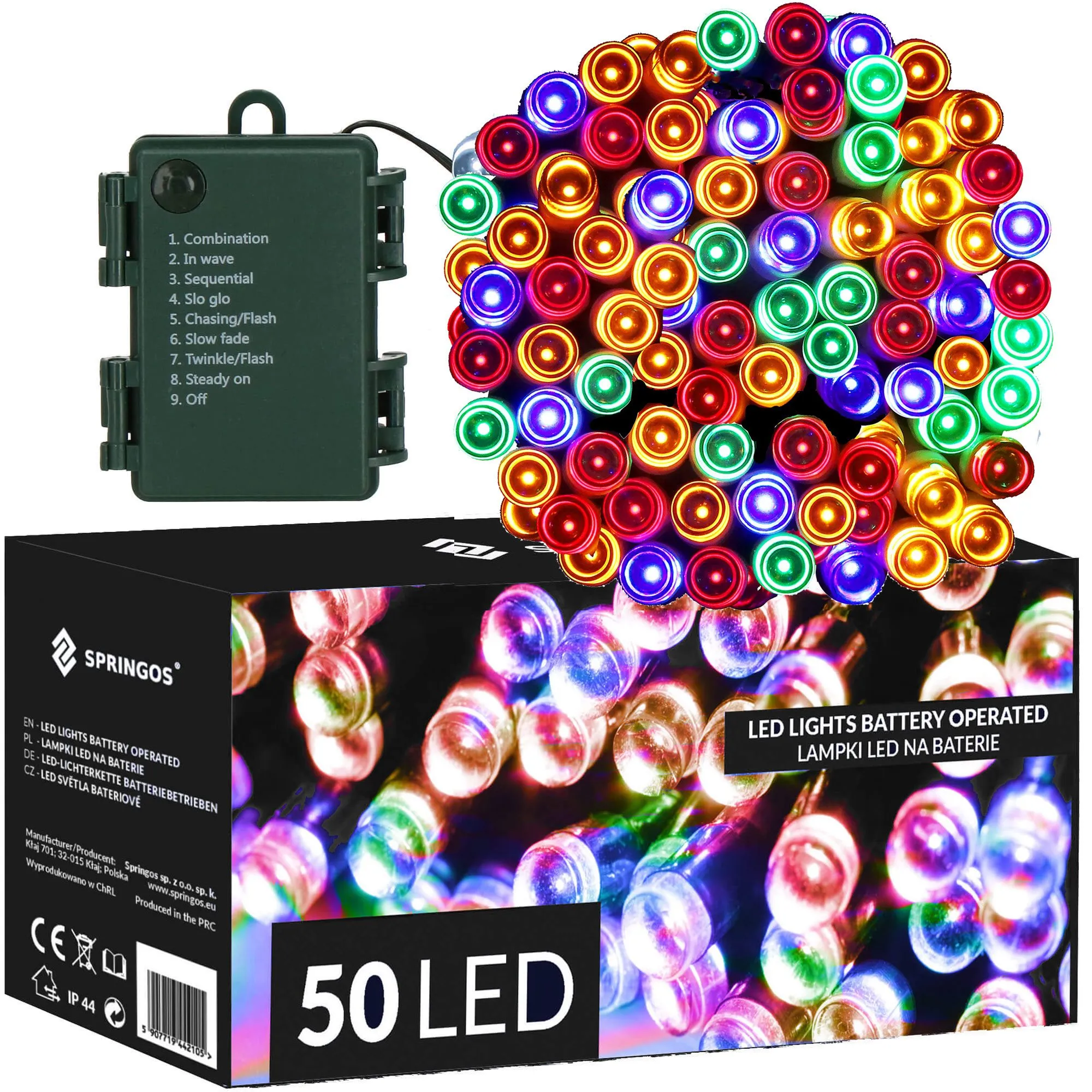 led lampice na baterije – 50 lampica višebojna - slika 7