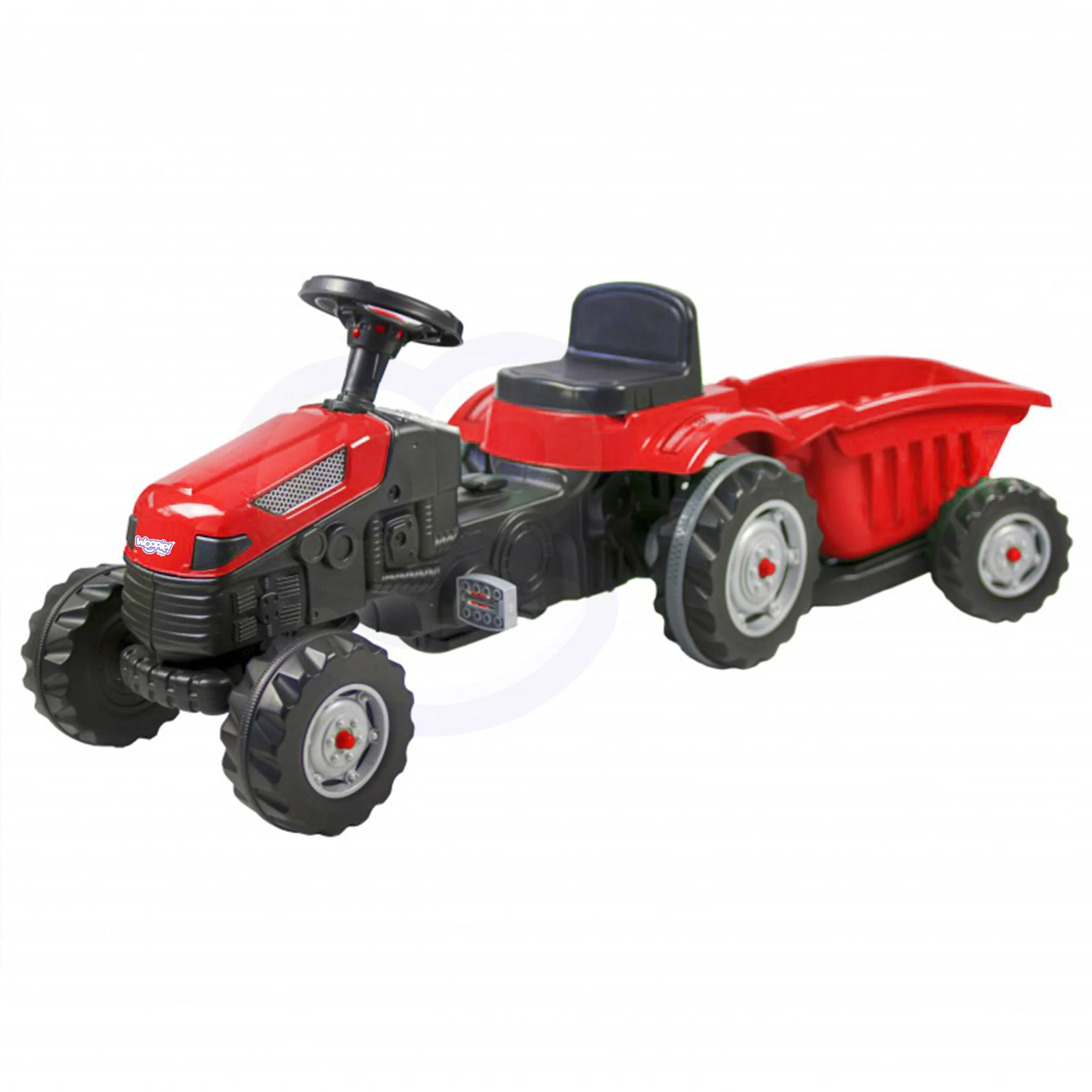 woopie traktor na pedale s prikolicom gotrack maxi - crveni - slika 10