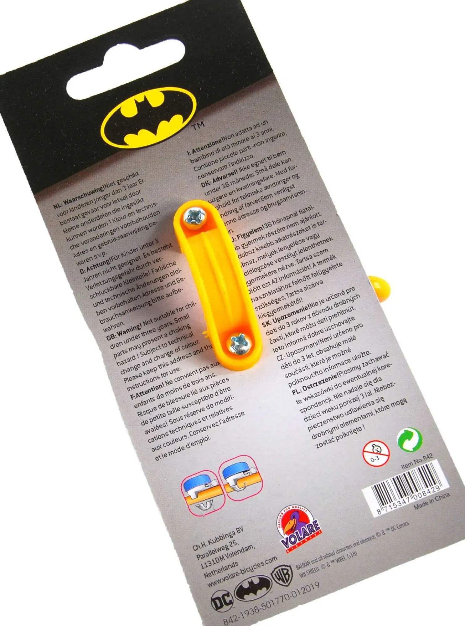 zvono za bicikl batman crno - slika 3
