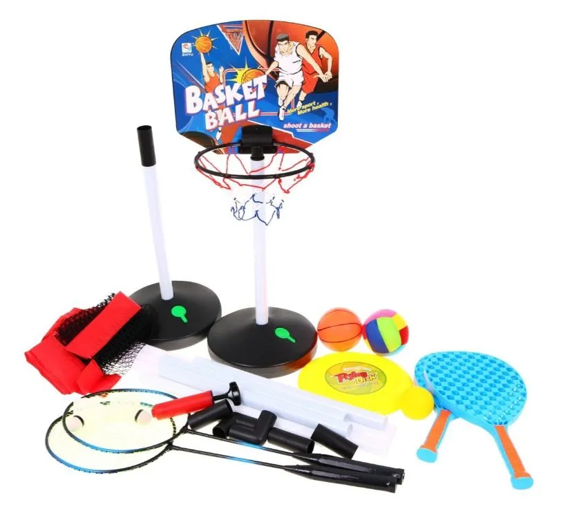sportski set 5u1, košarka, odbojka, badminton, frizbi, tenis - slika 3