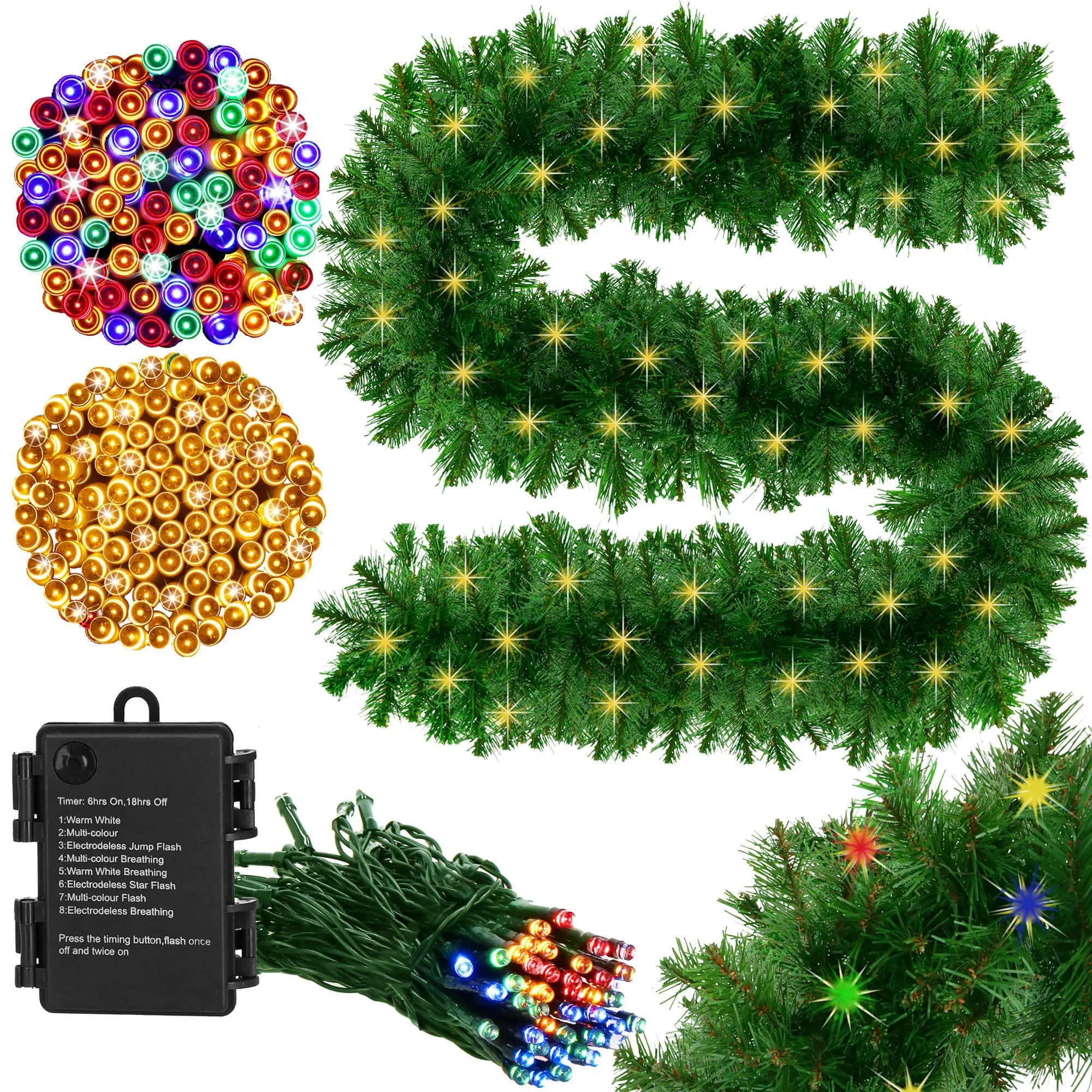 springos premium led girlanda s lampicama, 270 cm - slika 11